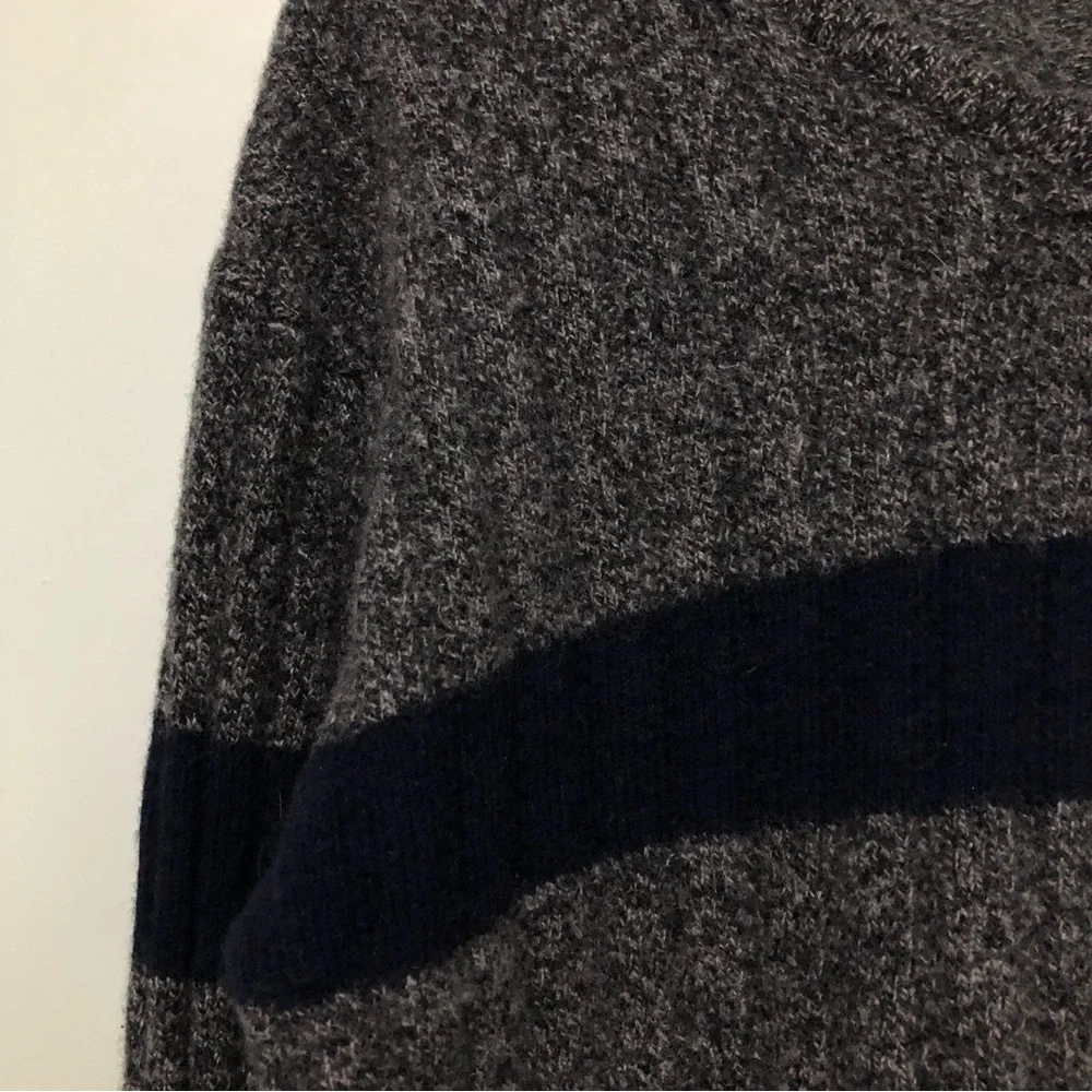 Structure Striped Chunky Knitted Wool Sweater - Picture 4 of 4